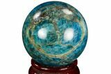 Bright Blue Apatite Sphere - Madagascar #121815-1